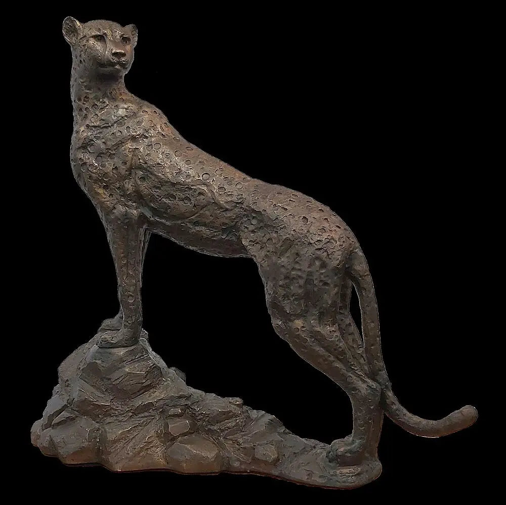 Bronze Cheetah Figurine (Siyaya)