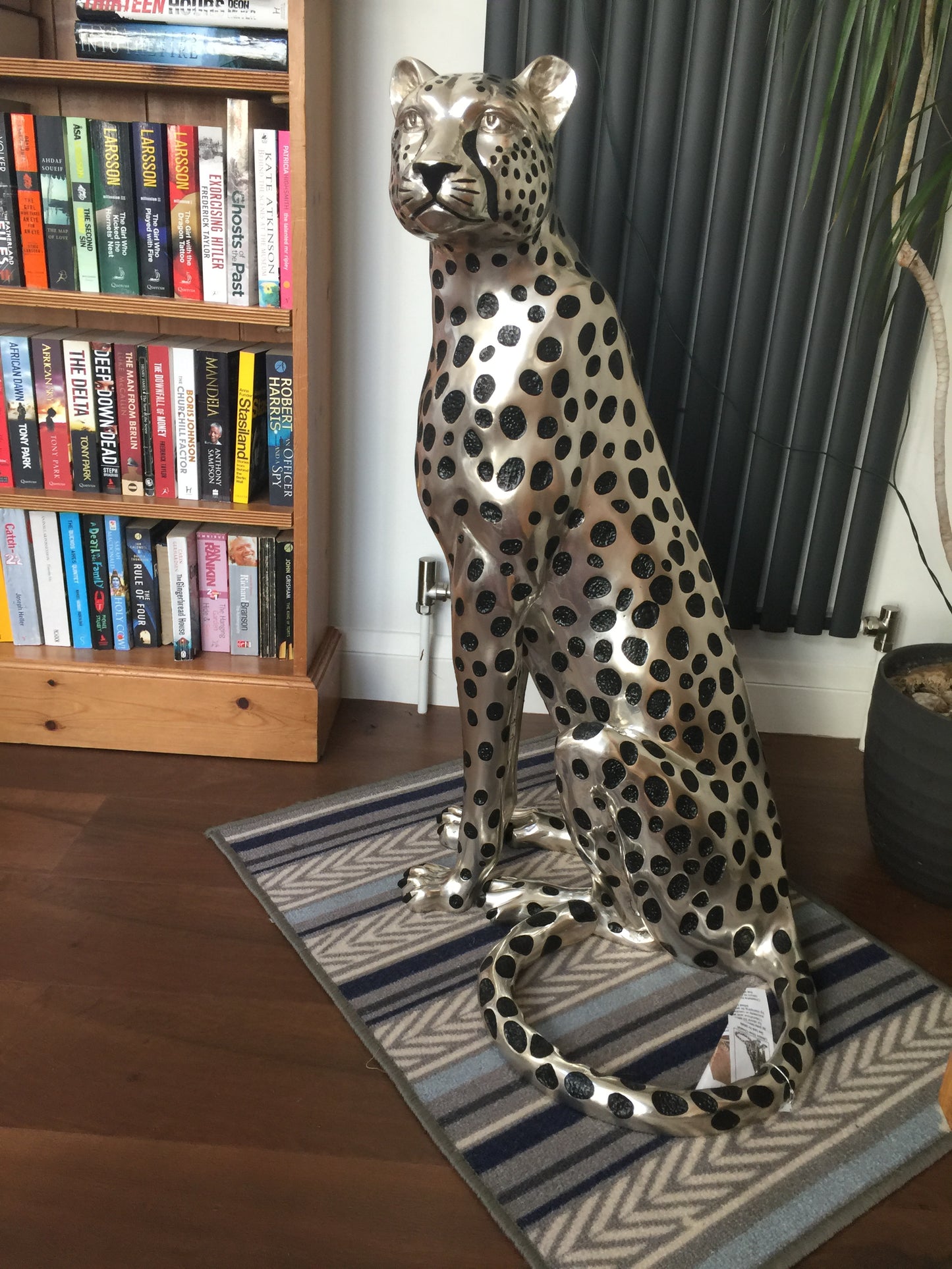 Silver Plated Cheetah Figurine