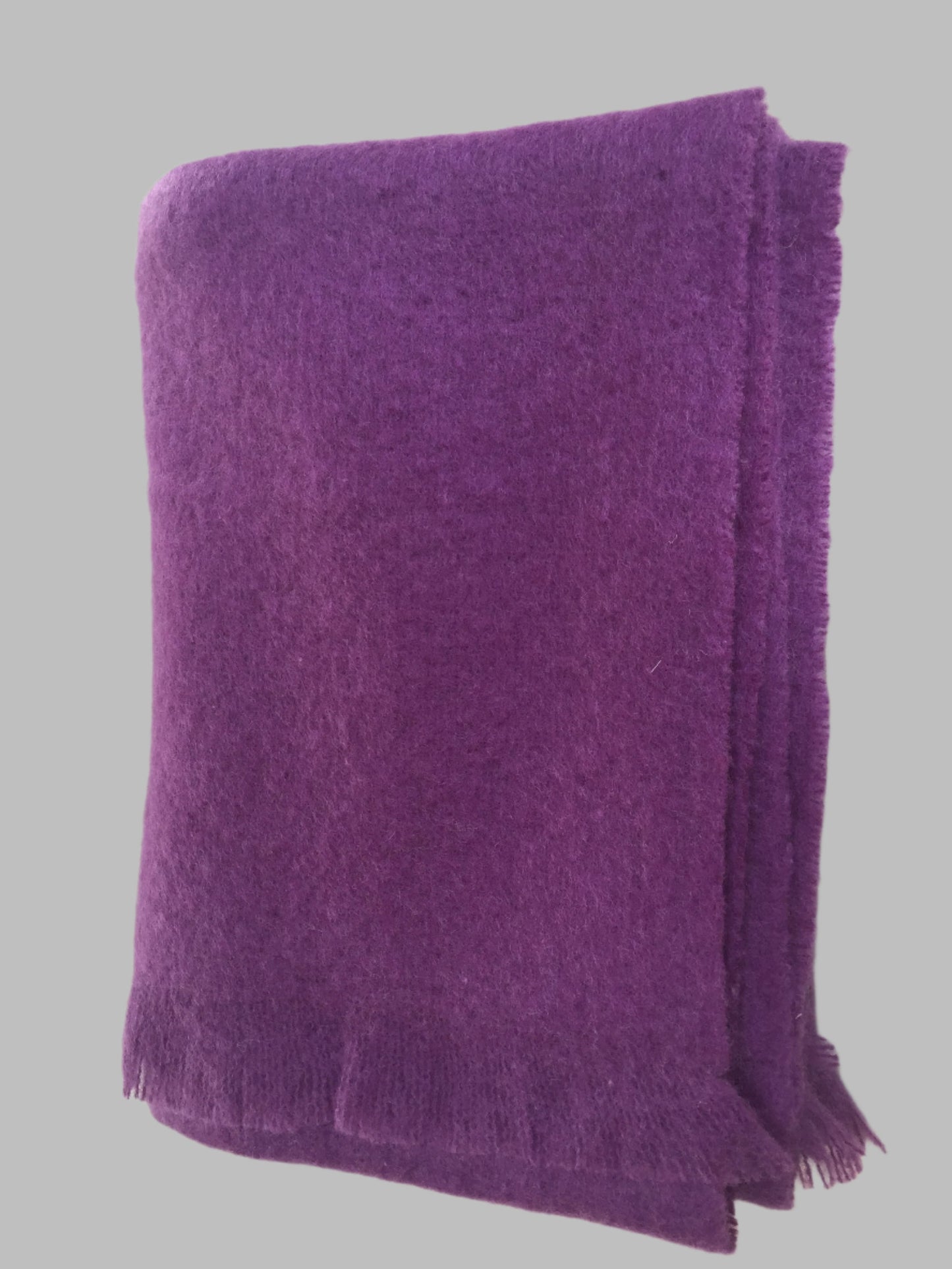 Mohair Wool Throw - Purple