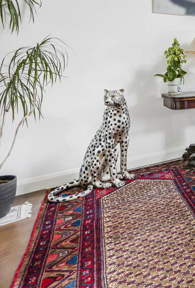 Silver Plated Cheetah Figurine