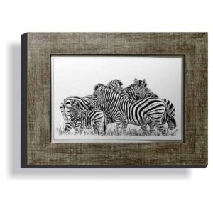 Stainless Steel Engraving - Zebras