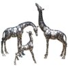 Giraffe Figurine - Silver Plated - Head Down