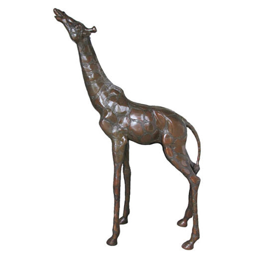 Bronze Giraffe Figurine - Head Up