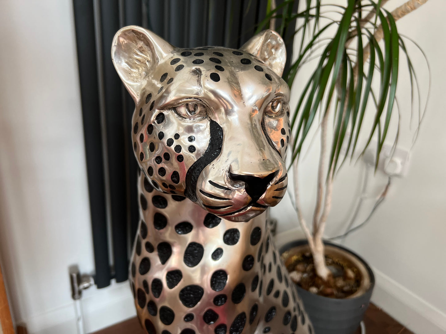 Silver Plated Cheetah Figurine