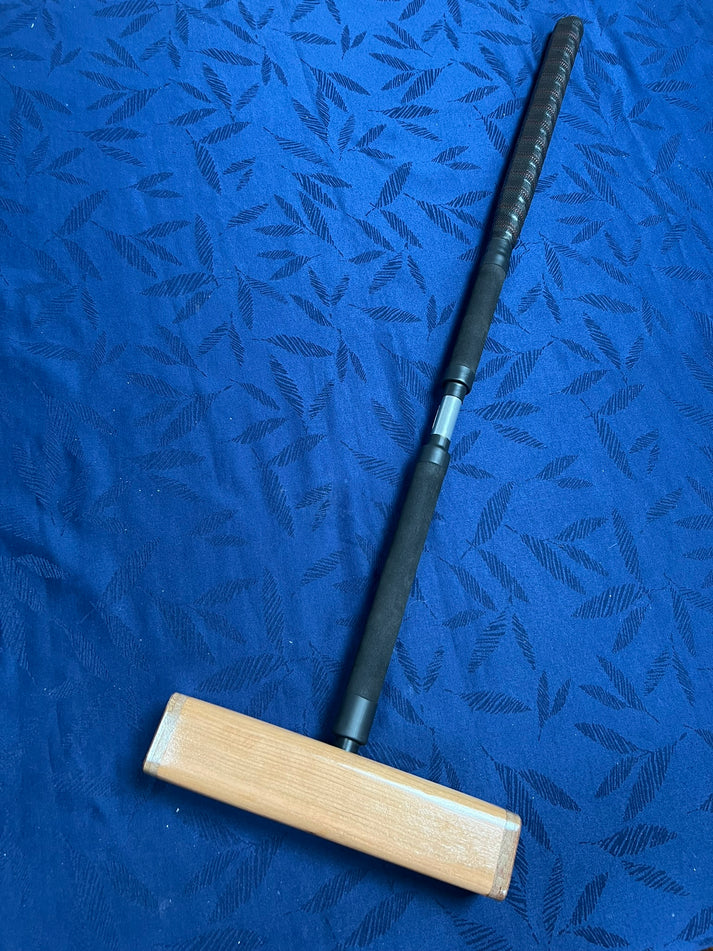 Club Croquet Mallet - Robust Aluminum Shaft, 10.5 inch Hardwood Head (Cherry)